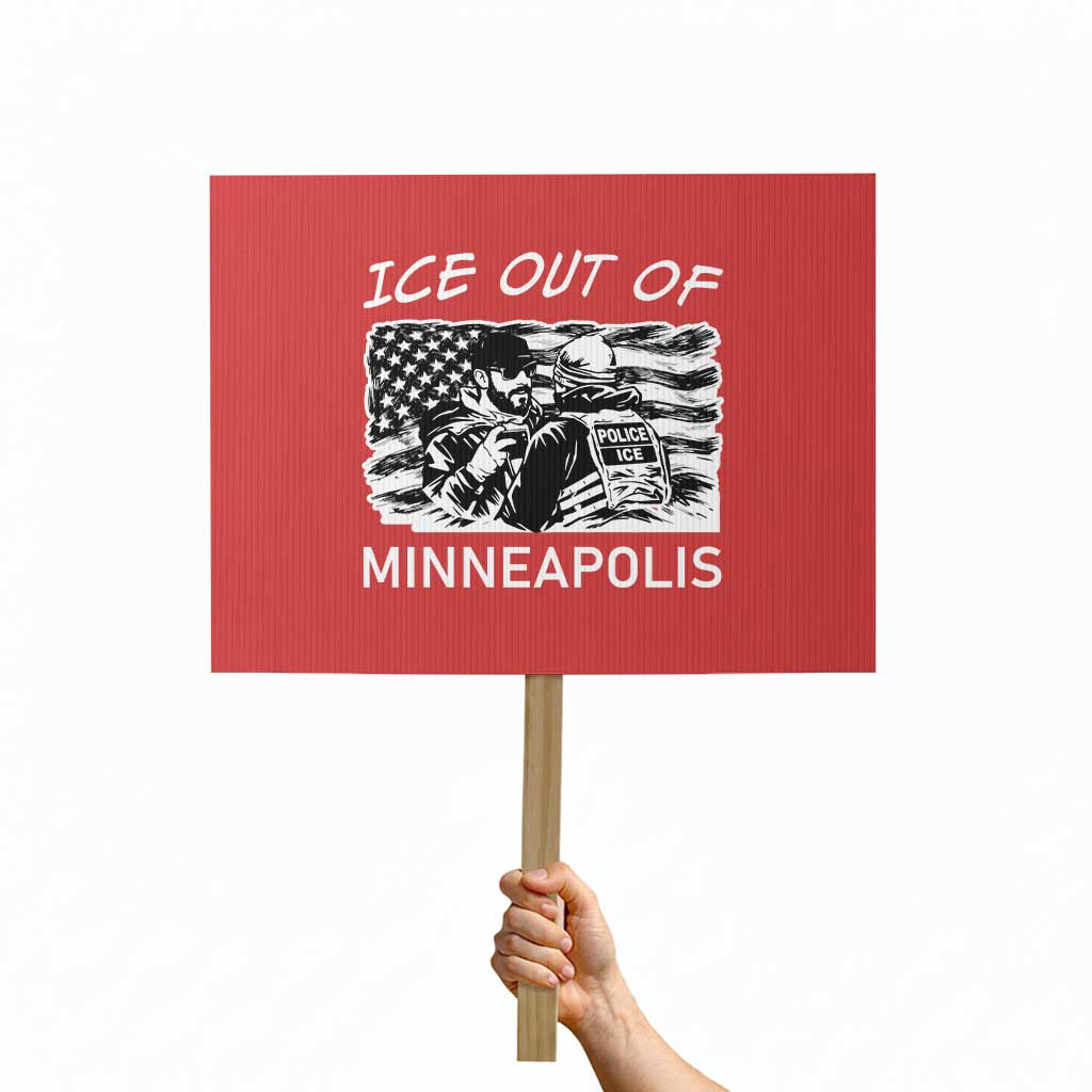 Ice Out Of Minneapolis Protest Sign Minnesota Protest Support Gift TS12 Horizontal 18