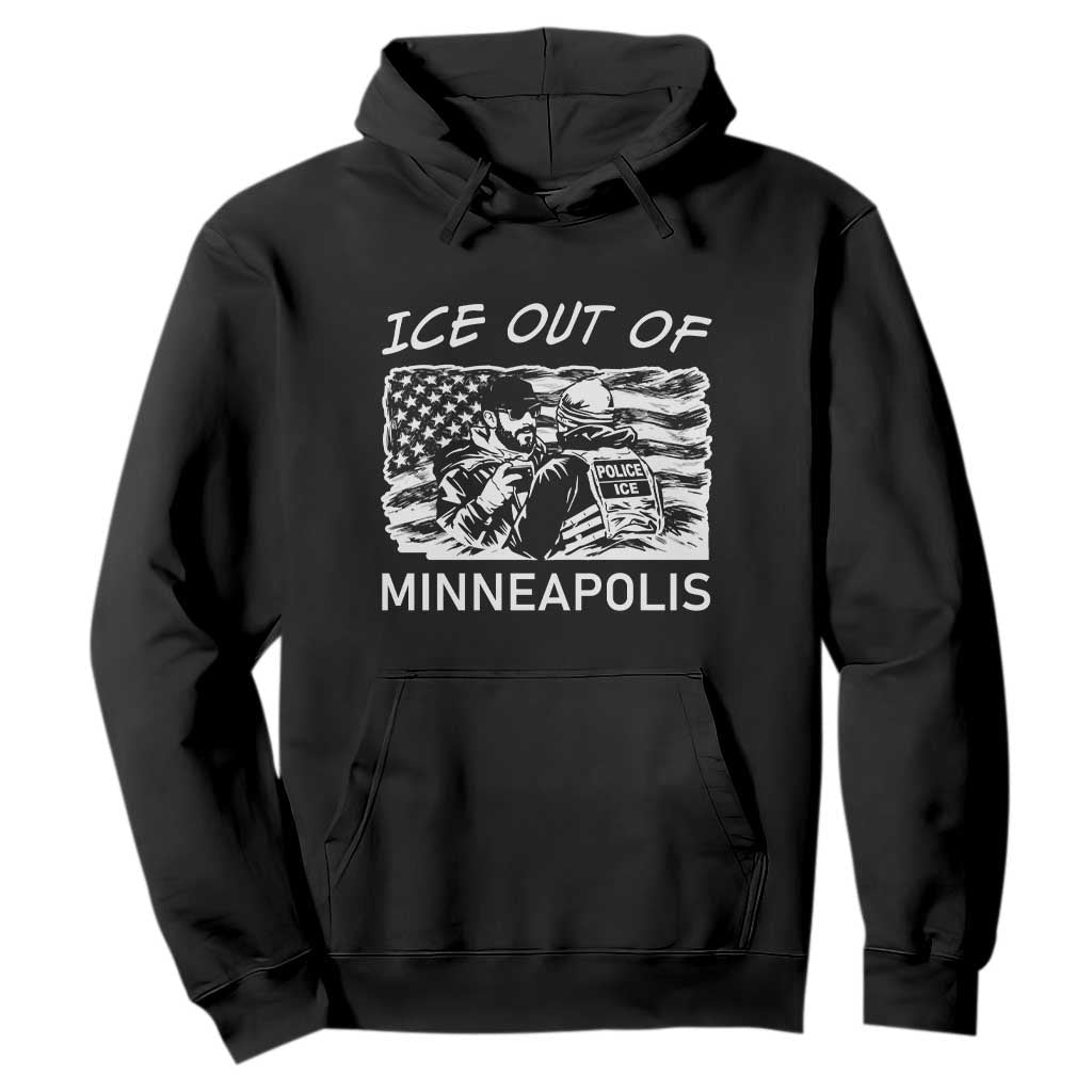 Ice Out Of Minneapolis Hoodie Minnesota Protest Support Gift TS12 Black Print Your Wear
