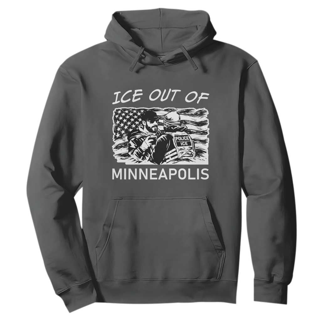 Ice Out Of Minneapolis Hoodie Minnesota Protest Support Gift TS12 Dark Heather Print Your Wear