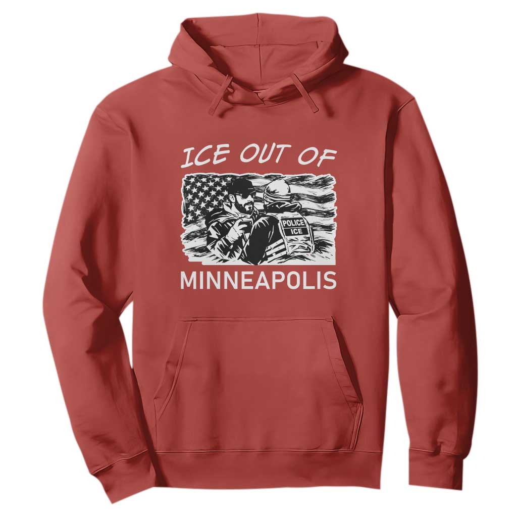 Ice Out Of Minneapolis Hoodie Minnesota Protest Support Gift TS12 Red Print Your Wear