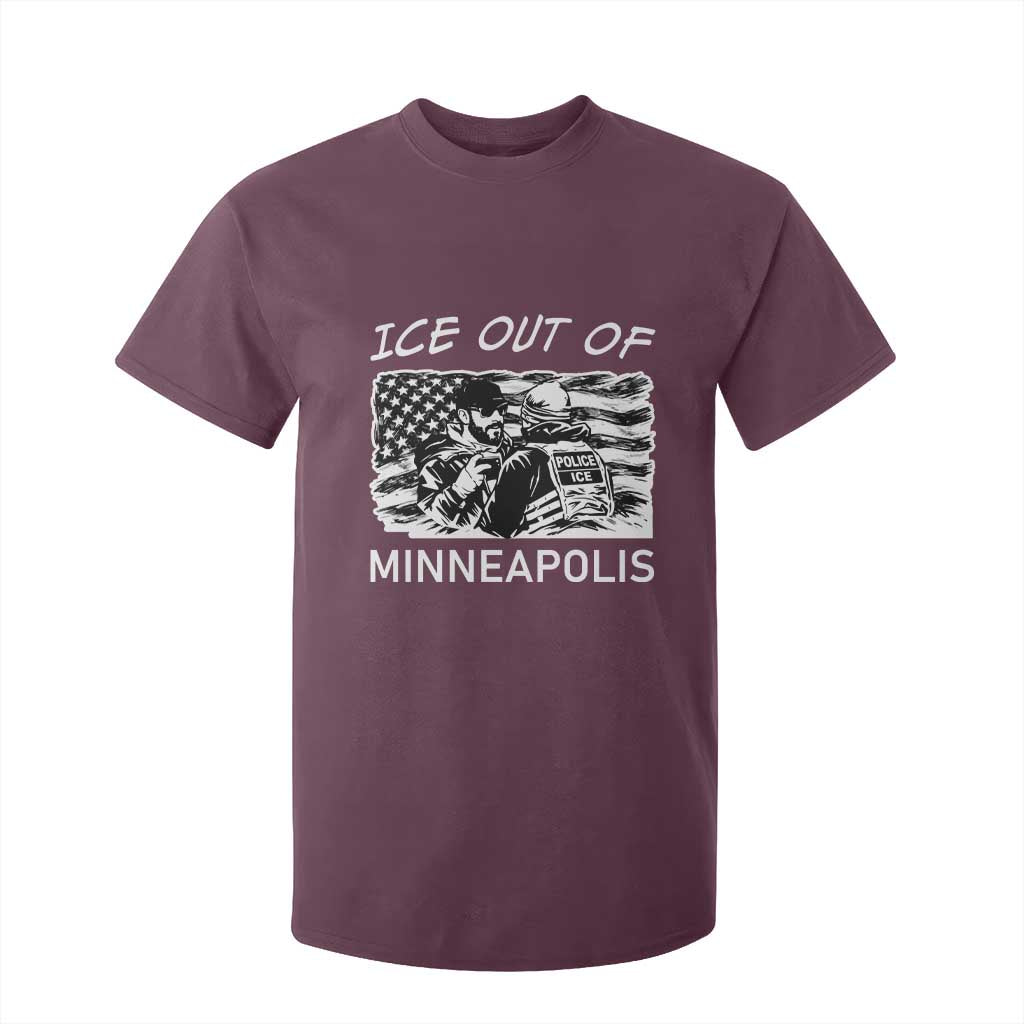 Ice Out Of Minneapolis T Shirt For Kid Minnesota Protest Support Gift TS12 Maroon Print Your Wear