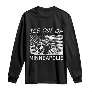 Ice Out Of Minneapolis Long Sleeve Shirt Minnesota Protest Support Gift TS12 Black Print Your Wear