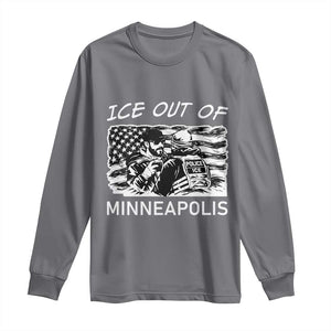 Ice Out Of Minneapolis Long Sleeve Shirt Minnesota Protest Support Gift TS12 Charcoal Print Your Wear