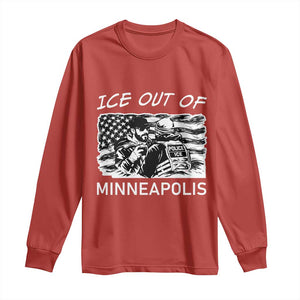 Ice Out Of Minneapolis Long Sleeve Shirt Minnesota Protest Support Gift TS12 Red Print Your Wear