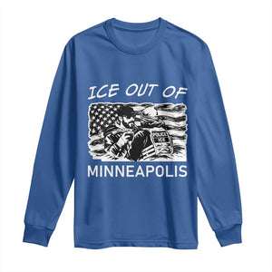 Ice Out Of Minneapolis Long Sleeve Shirt Minnesota Protest Support Gift TS12 Royal Blue Print Your Wear