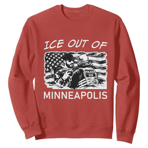 Ice Out Of Minneapolis Sweatshirt Minnesota Protest Support Gift TS12 Red Print Your Wear