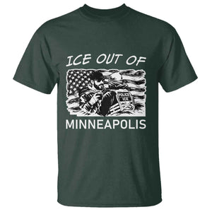 Ice Out Of Minneapolis T Shirt Minnesota Protest Support Gift TS12 Dark Forest Green Print Your Wear