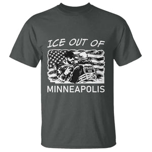 Ice Out Of Minneapolis T Shirt Minnesota Protest Support Gift TS12 Dark Heather Print Your Wear
