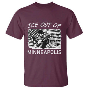 Ice Out Of Minneapolis T Shirt Minnesota Protest Support Gift TS12 Maroon Print Your Wear