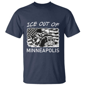Ice Out Of Minneapolis T Shirt Minnesota Protest Support Gift TS12 Navy Print Your Wear