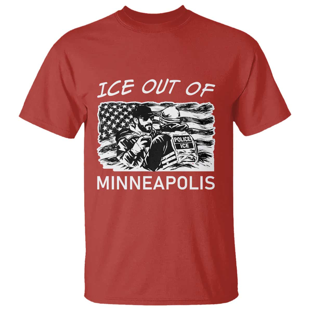 Ice Out Of Minneapolis T Shirt Minnesota Protest Support Gift TS12 Red Print Your Wear