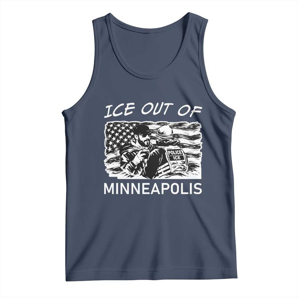 Ice Out Of Minneapolis Tank Top Minnesota Protest Support Gift TS12 Navy Print Your Wear