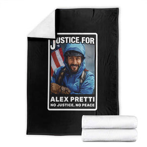 Justice For Alex Pretti Throw Blanket Minneapolis USA Support Gift TS12 Black Print Your Wear