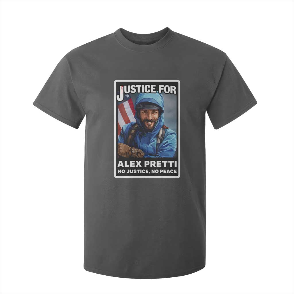 Justice For Alex Pretti T Shirt For Kid Minneapolis USA Support Gift TS12 Dark Heather Print Your Wear