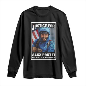 Justice For Alex Pretti Long Sleeve Shirt Minneapolis USA Support Gift TS12 Black Print Your Wear