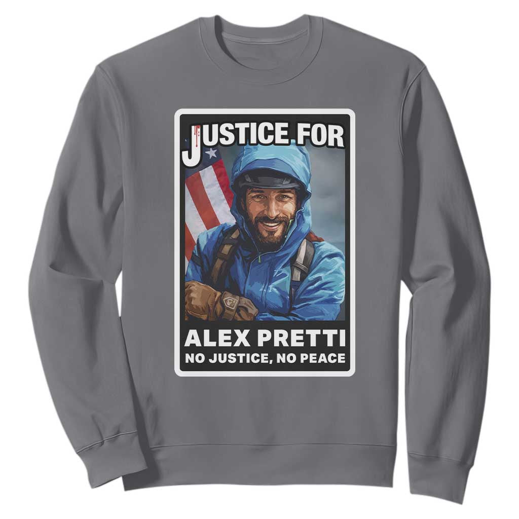 Justice For Alex Pretti Sweatshirt Minneapolis USA Support Gift TS12 Charcoal Print Your Wear
