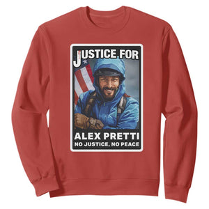 Justice For Alex Pretti Sweatshirt Minneapolis USA Support Gift TS12 Red Print Your Wear