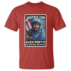 Justice For Alex Pretti T Shirt Minneapolis USA Support Gift TS12 Red Print Your Wear