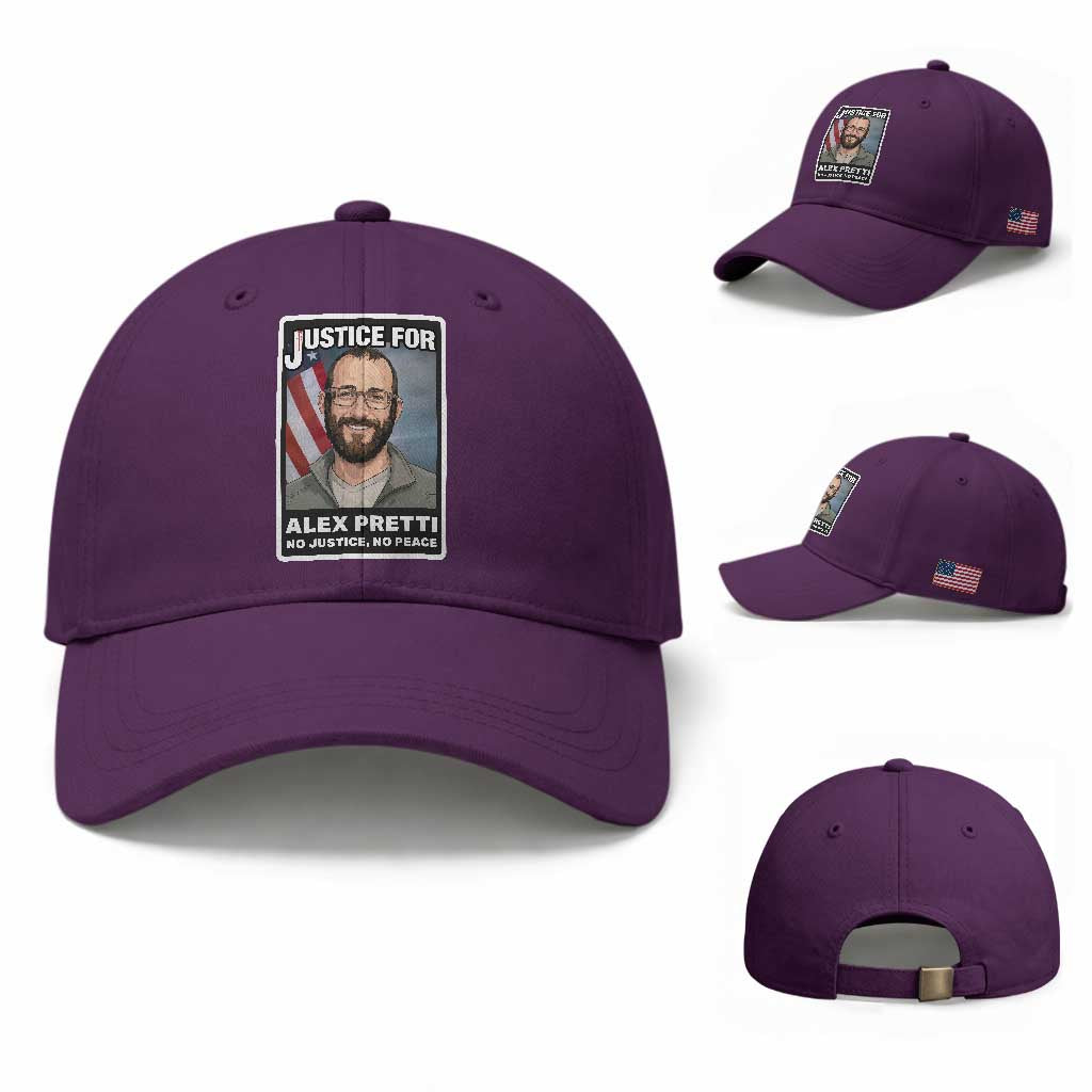 American Flag Minneapolis Support For Alex Gift Baseball Cap TS12 Baseball Cap Universal Fit Purple Print Your Wear