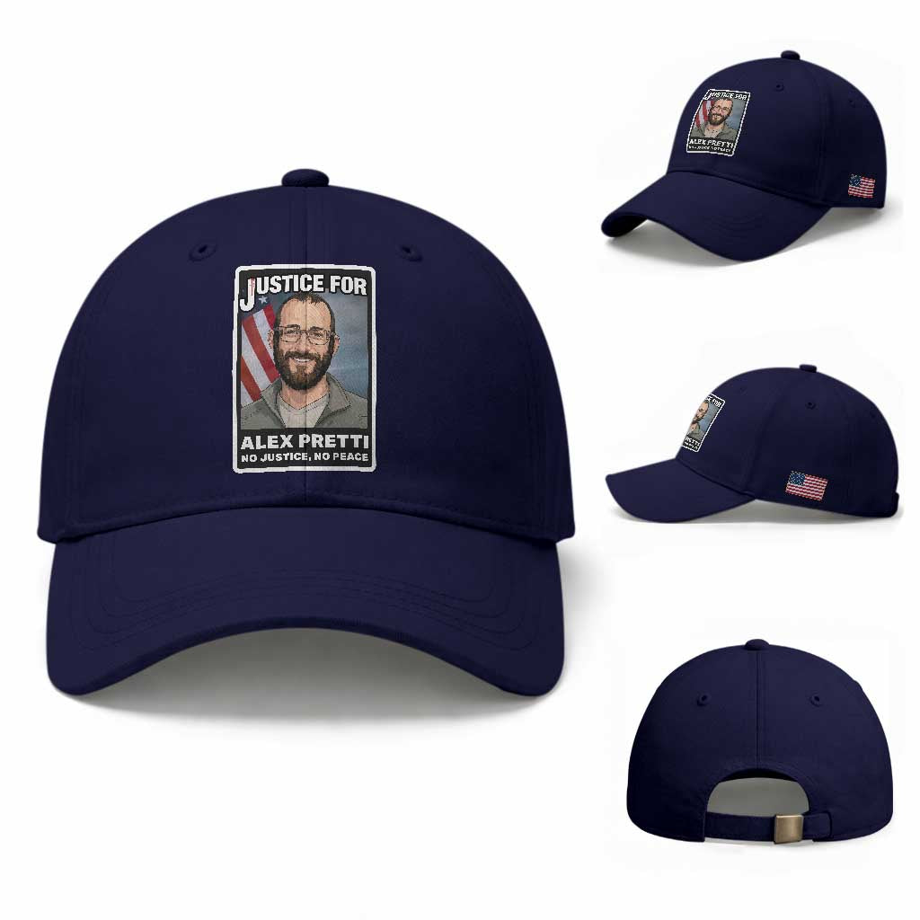 American Flag Minneapolis Support For Alex Gift Baseball Cap TS12 Baseball Cap Universal Fit Dark Blue Print Your Wear