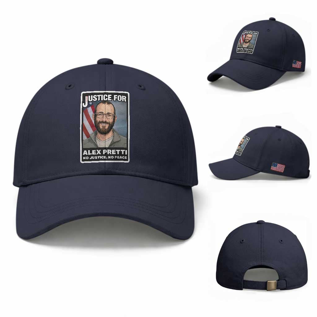 American Flag Minneapolis Support For Alex Gift Baseball Cap TS12 Baseball Cap Universal Fit Navy Print Your Wear