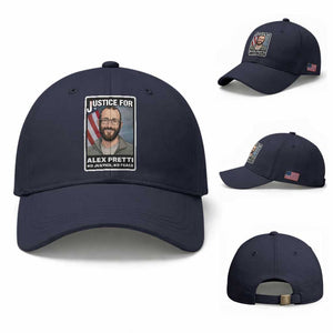 American Flag Minneapolis Support For Alex Gift Baseball Cap TS12 Baseball Cap Universal Fit Navy Print Your Wear