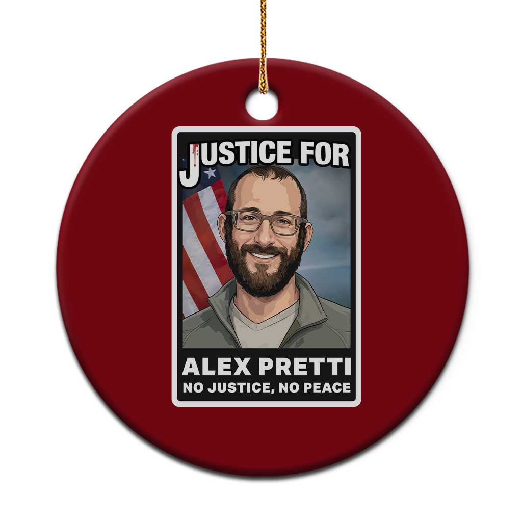 American Flag Minneapolis Support For Alex Gift Ceramic Ornament TS12 1pc Red Print Your Wear