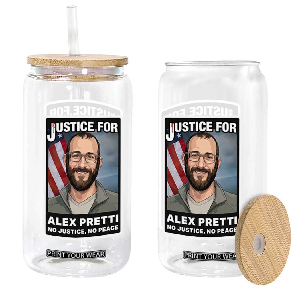 American Flag Minneapolis Support For Alex Gift Glass Can TS12 Print Your Wear