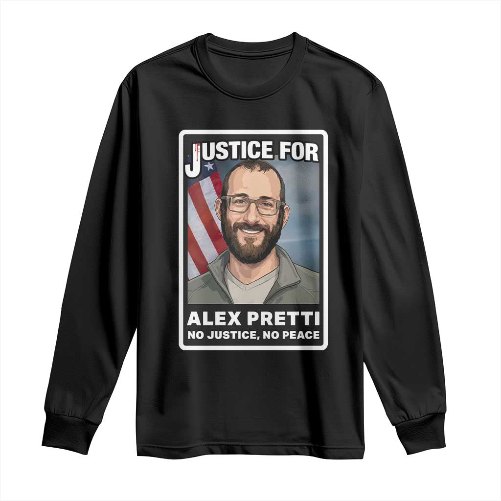 American Flag Minneapolis Support For Alex Gift Long Sleeve Shirt TS12 Black Print Your Wear