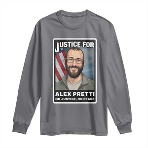American Flag Minneapolis Support For Alex Gift Long Sleeve Shirt TS12 Charcoal Print Your Wear