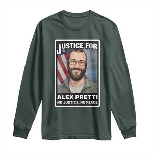 American Flag Minneapolis Support For Alex Gift Long Sleeve Shirt TS12 Dark Forest Green Print Your Wear