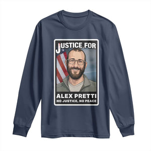 American Flag Minneapolis Support For Alex Gift Long Sleeve Shirt TS12 Navy Print Your Wear