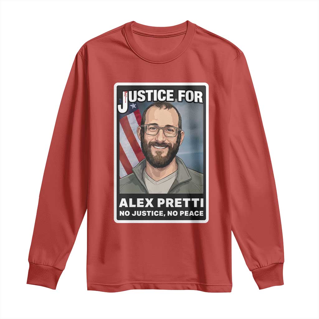 American Flag Minneapolis Support For Alex Gift Long Sleeve Shirt TS12 Red Print Your Wear