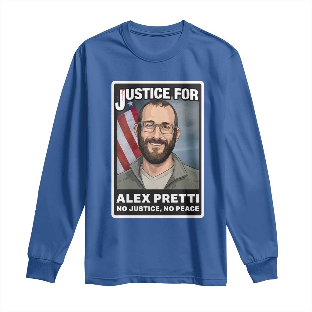 American Flag Minneapolis Support For Alex Gift Long Sleeve Shirt TS12 Royal Blue Print Your Wear