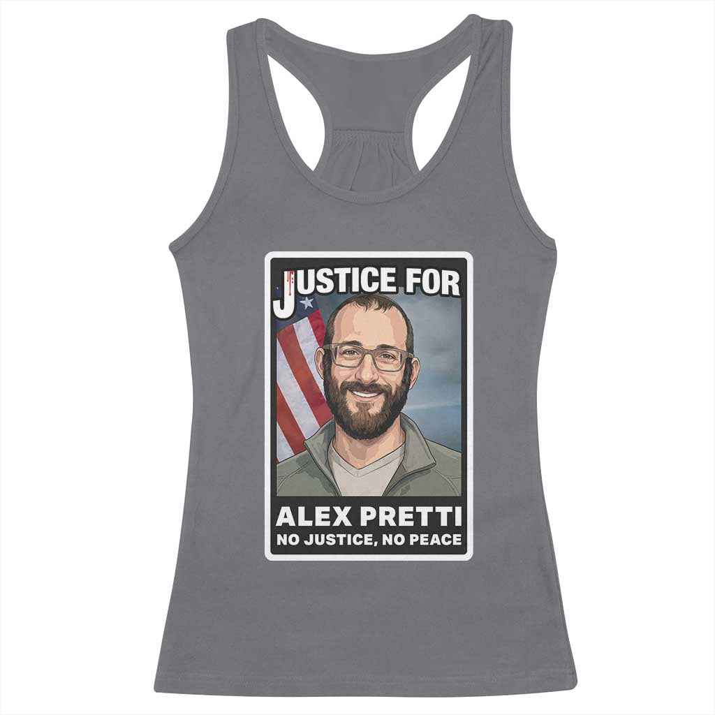 American Flag Minneapolis Support For Alex Gift Racerback Tank Top TS12 Charcoal Print Your Wear