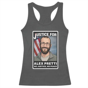 American Flag Minneapolis Support For Alex Gift Racerback Tank Top TS12 Dark Heather Print Your Wear