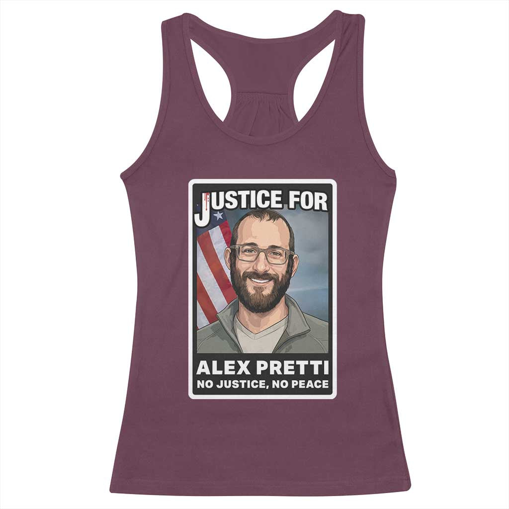 American Flag Minneapolis Support For Alex Gift Racerback Tank Top TS12 Maroon Print Your Wear