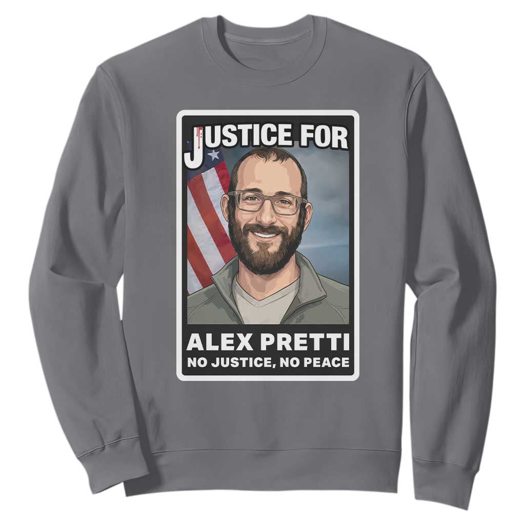 American Flag Minneapolis Support For Alex Gift Sweatshirt TS12 Charcoal Print Your Wear