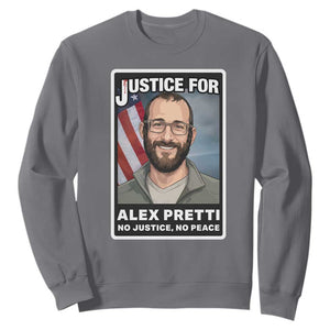 American Flag Minneapolis Support For Alex Gift Sweatshirt TS12 Charcoal Print Your Wear