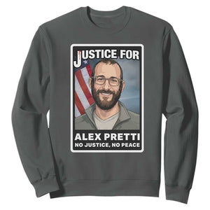 American Flag Minneapolis Support For Alex Gift Sweatshirt TS12 Dark Heather Print Your Wear