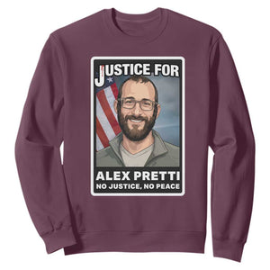 American Flag Minneapolis Support For Alex Gift Sweatshirt TS12 Maroon Print Your Wear