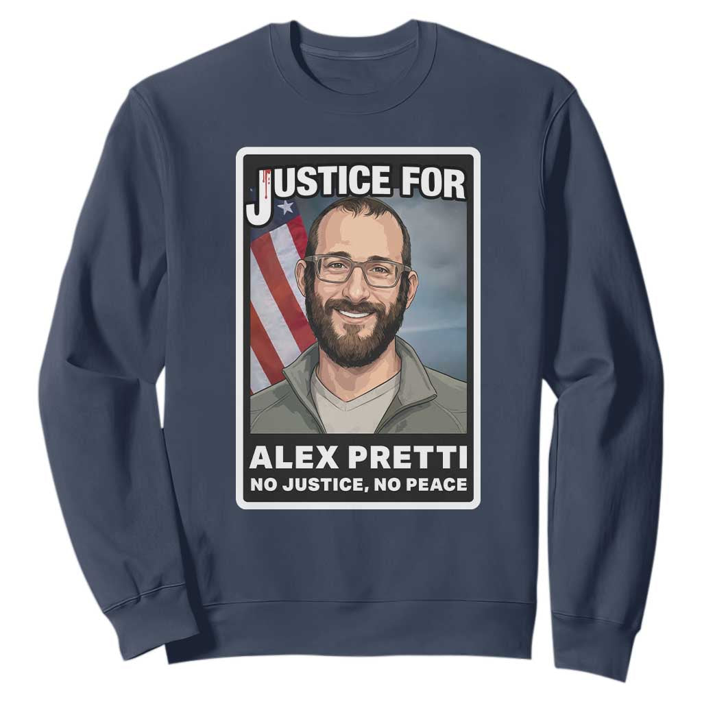 American Flag Minneapolis Support For Alex Gift Sweatshirt TS12 Navy Print Your Wear