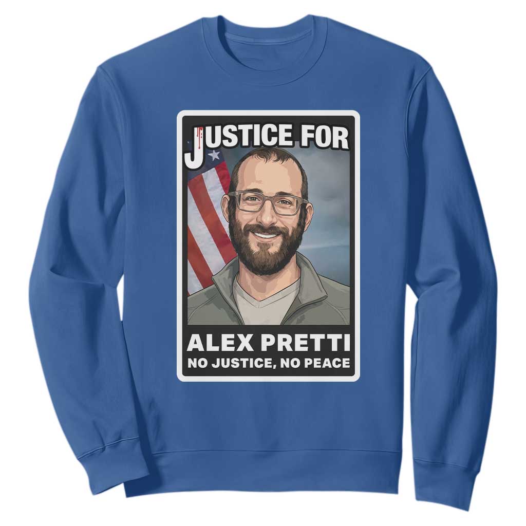 American Flag Minneapolis Support For Alex Gift Sweatshirt TS12 Royal Blue Print Your Wear
