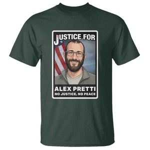 American Flag Minneapolis Support For Alex Gift T Shirt TS12 Dark Forest Green Print Your Wear