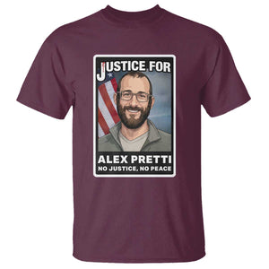 American Flag Minneapolis Support For Alex Gift T Shirt TS12 Maroon Print Your Wear
