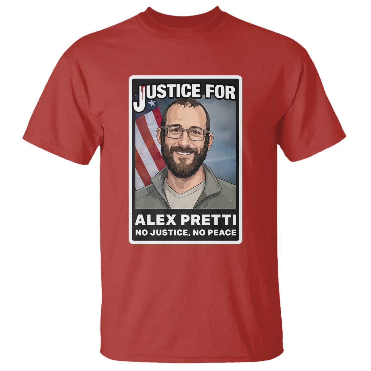 American Flag Minneapolis Support For Alex Gift T Shirt TS12 Red Print Your Wear