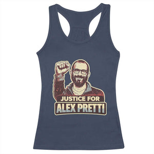 Justice For Alex Racerback Tank Top Minneapolis ICU Nurse Hero Support Gift TS12 Navy Print Your Wear