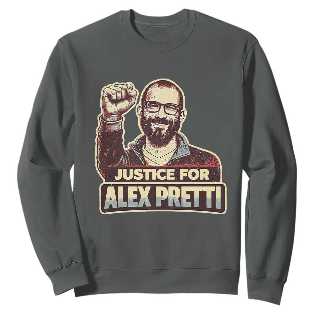 Justice For Alex Sweatshirt Minneapolis ICU Nurse Hero Support Gift TS12 Dark Heather Print Your Wear