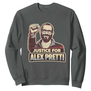 Justice For Alex Sweatshirt Minneapolis ICU Nurse Hero Support Gift TS12 Dark Heather Print Your Wear