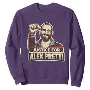 Justice For Alex Sweatshirt Minneapolis ICU Nurse Hero Support Gift TS12 Purple Print Your Wear
